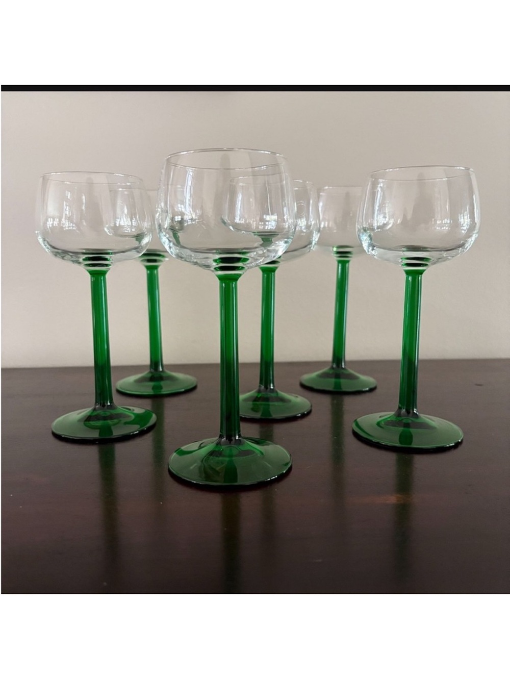 Vintage Wine Glasses by Luminarc made in France. Set of 6.
